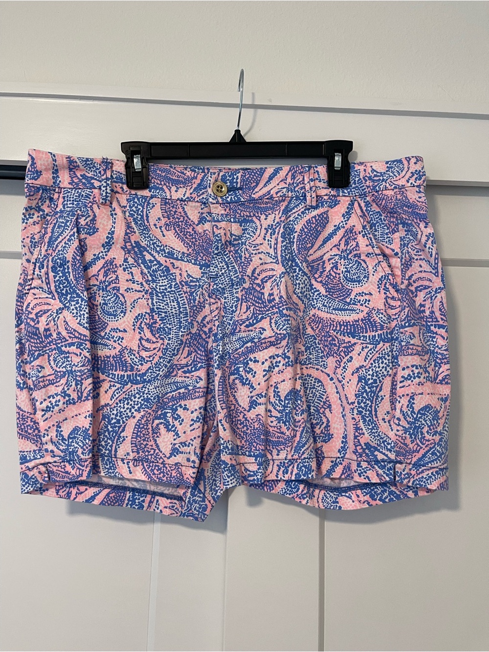 Lilly Pulitzer Pink & Blue Paisley Print Shorts